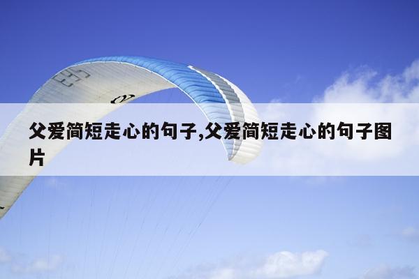 父爱简短走心的句子,父爱简短走心的句子图片