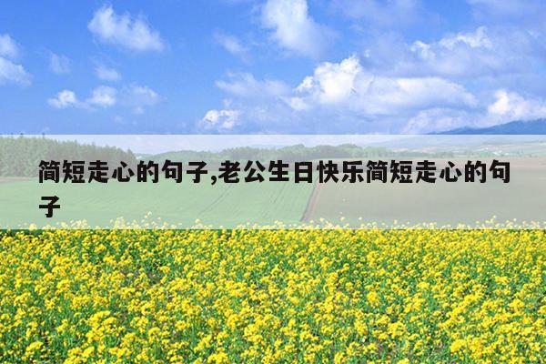 简短走心的句子,老公生日快乐简短走心的句子