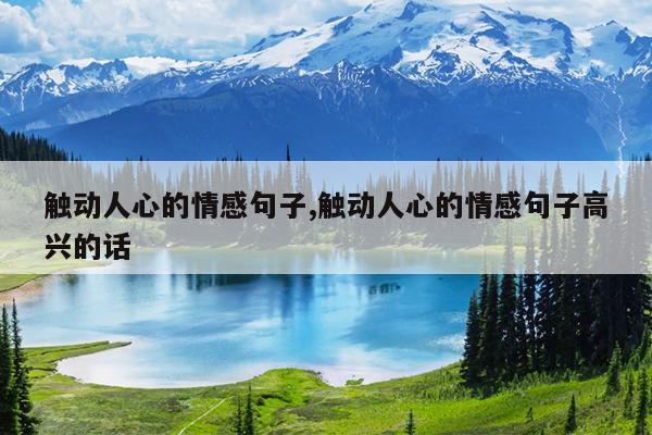触动人心的情感句子,触动人心的情感句子高兴的话