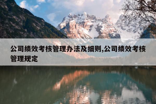 公司绩效考核管理办法及细则,公司绩效考核管理规定
