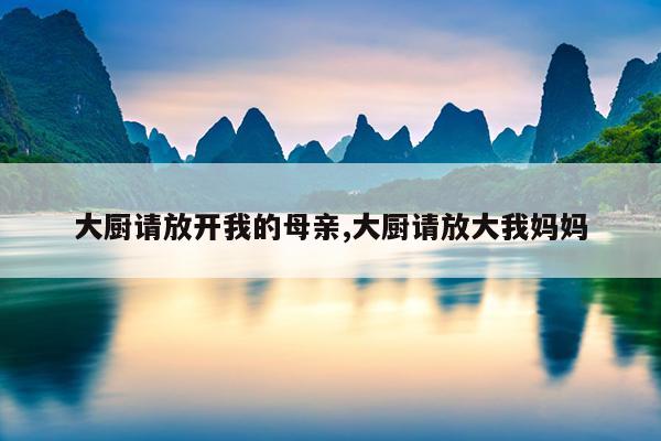 大厨请放开我的母亲,大厨请放大我妈妈