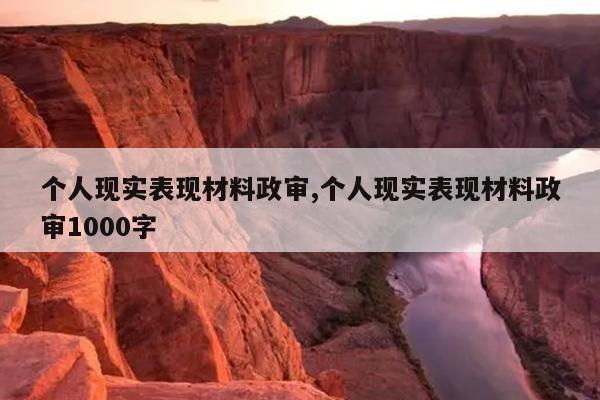 个人现实表现材料政审,个人现实表现材料政审1000字