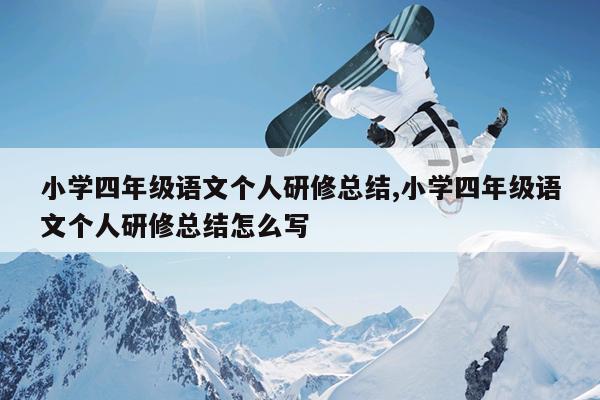 小学四年级语文个人研修总结,小学四年级语文个人研修总结怎么写