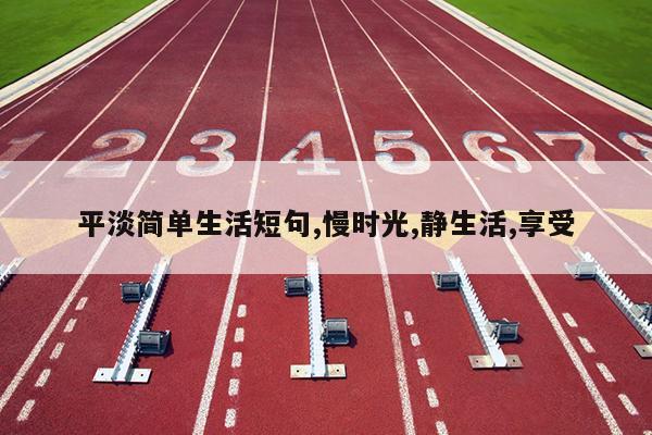 平淡简单生活短句,慢时光,静生活,享受