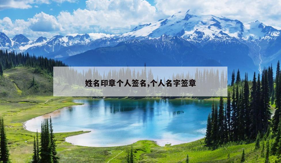 姓名印章个人签名,个人名字签章