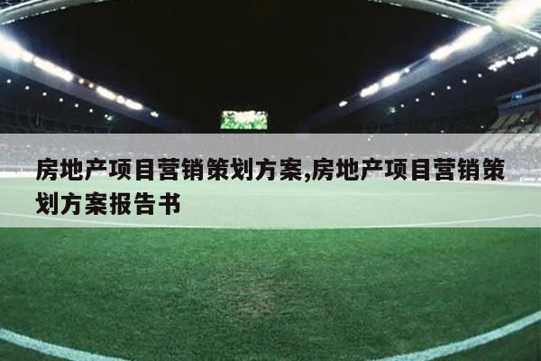 房地产项目营销策划方案,房地产项目营销策划方案报告书