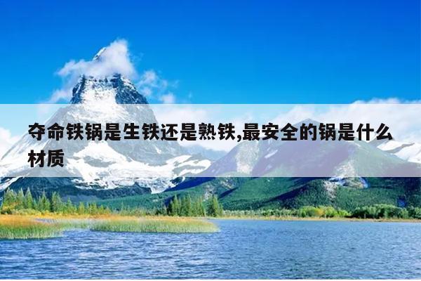 夺命铁锅是生铁还是熟铁,最安全的锅是什么材质