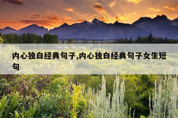 内心独白经典句子,内心独白经典句子女生短句