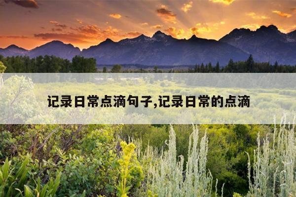 记录日常点滴句子,记录日常的点滴