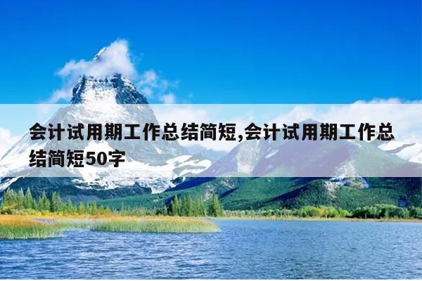 会计试用期工作总结简短,会计试用期工作总结简短50字