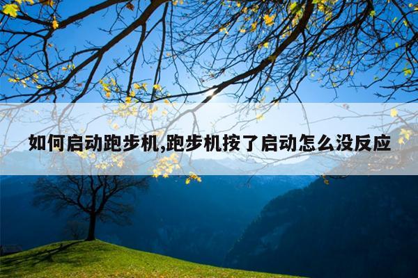 如何启动跑步机,跑步机按了启动怎么没反应