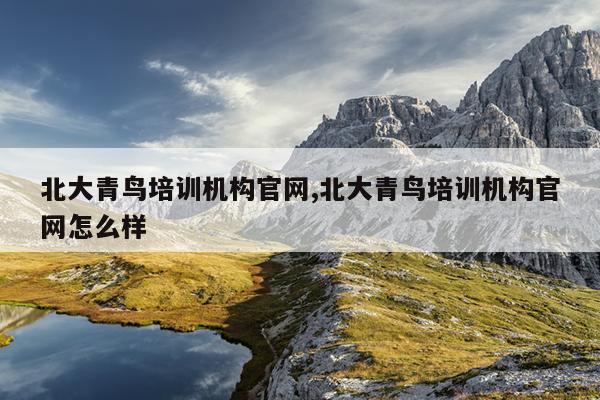 北大青鸟培训机构官网,北大青鸟培训机构官网怎么样