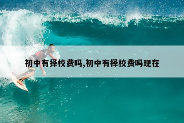 初中有择校费吗,初中有择校费吗现在