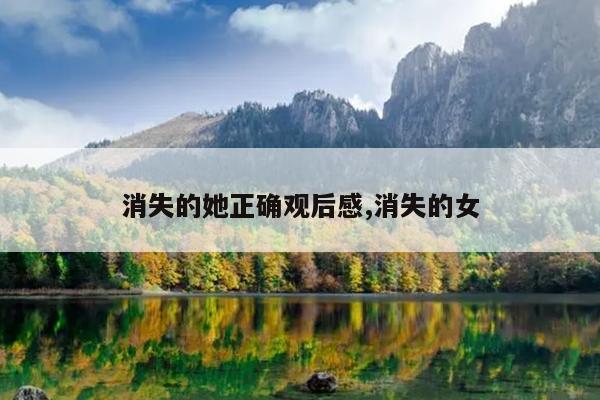 消失的她正确观后感,消失的女