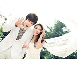 短发新娘怎么打造韩式婚纱照