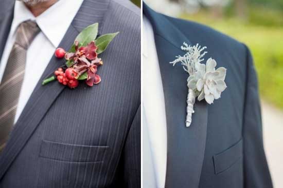 新郎胸花巧搭配 17款不同风格冬季胸花推荐