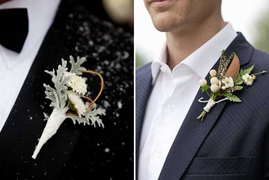 新郎胸花巧搭配 17款不同风格冬季胸花推荐