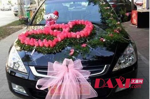 婚车鲜花装饰,
