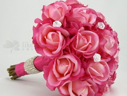 新娘捧花各种创意、各种材料的玫瑰手捧花