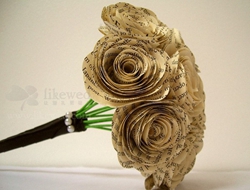 新娘手捧花各种创意材料的玫瑰手捧花