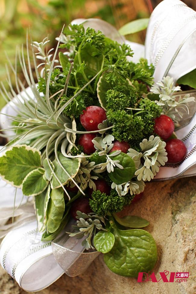 创意的蔬菜水果手捧花 另类中的完美演绎