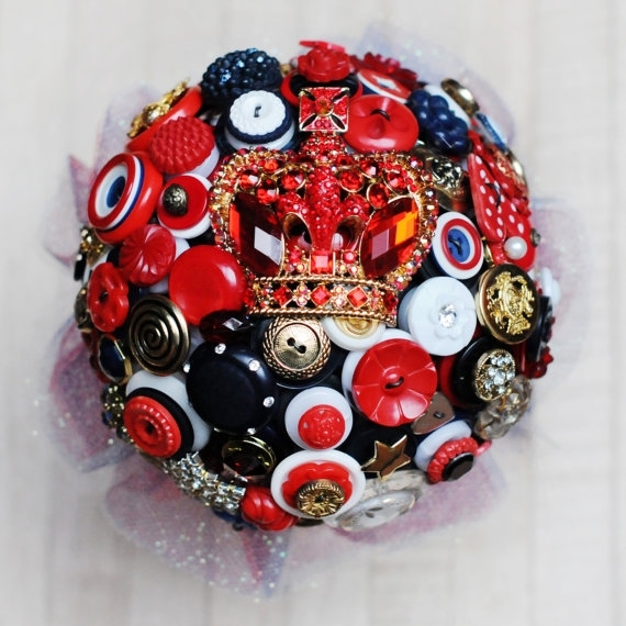 钮扣手捧花,新娘手捧花图片