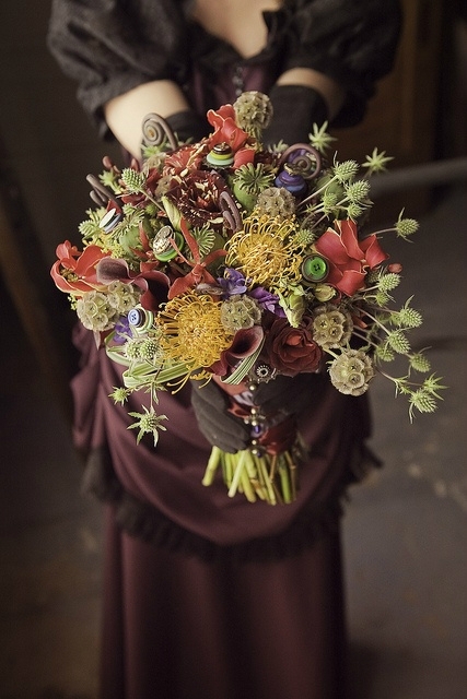 钮扣手捧花,新娘手捧花图片