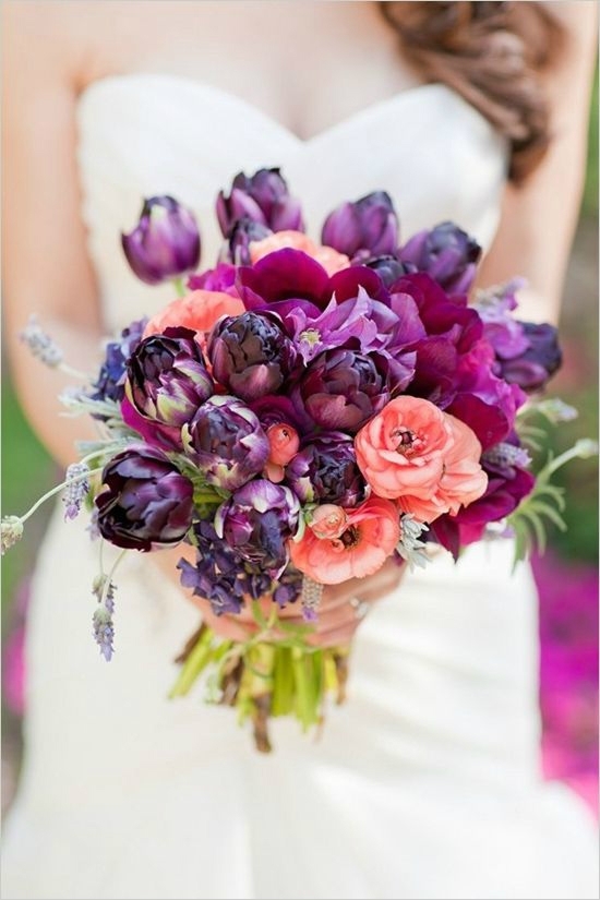 紫色手捧花,新娘手捧花图片