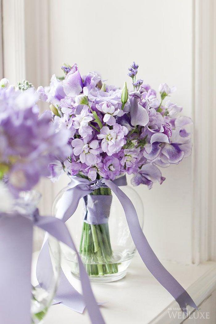 美到不像话的花束，新娘捧花，花瓶，摆设，紫色花束