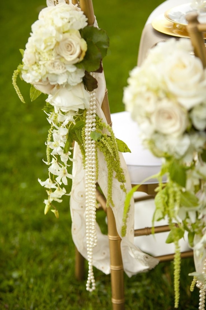 珍珠椅背装饰,婚礼椅背装饰,婚礼现场布置图片