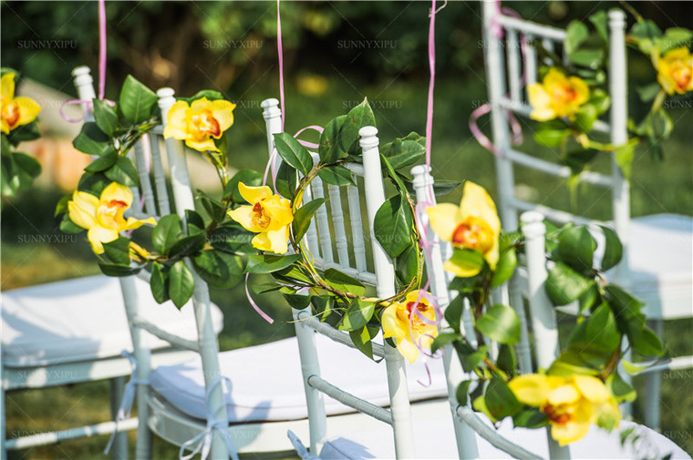 婚礼椅背,婚礼上椅背纱装饰,婚礼上椅背纱装饰图片