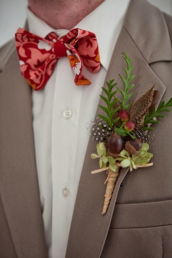 10款造型新颖的冬季新郎胸花，让新郎成为婚礼上最耀眼夺目的“绿叶”。