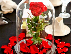 最浪漫的桌花 玫瑰桌花