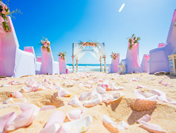 打造小清新现场 浪漫沙滩婚礼现场图片