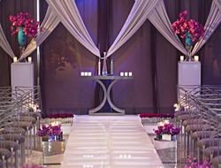 紫色兰花与不同配饰搭配出典雅异域风格婚礼场景