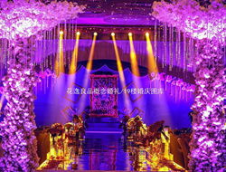 紫色浪漫室内婚礼梦幻唯美场景摄影图片