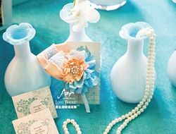 略带澳洲风情的Tiffany蓝主题婚礼清新淡雅的风格