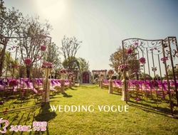 西式风格神圣典雅草坪婚礼现场布置摄影照片