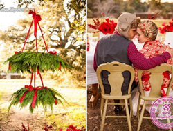 浪漫节日的色彩 圣诞节主题婚礼布置