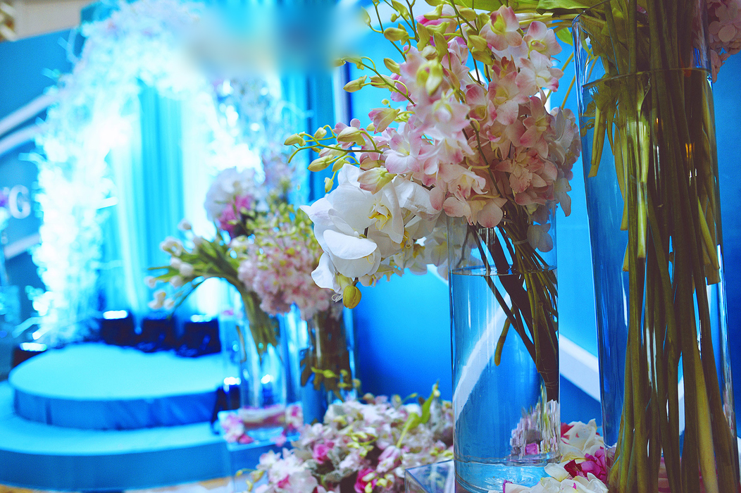 主题婚礼现场布置,主题婚礼布置,蓝色主题婚礼布置图片