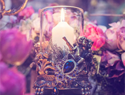 迷人烛光下的浪漫婚礼 烛光主题婚礼图片