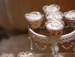 翻糖婚礼甜品蛋糕摄影图片