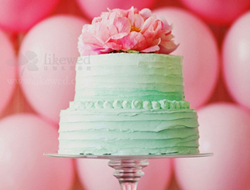 可爱浪漫婚礼蛋糕精致的小型婚礼蛋糕