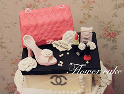 新娘最爱奢华浪漫一系列香奈儿翻糖主题婚礼蛋糕