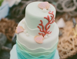 甜蜜创意婚礼蛋糕海洋元素的婚礼蛋糕