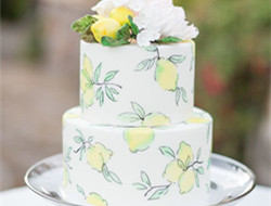 彰显简约之美 双层婚礼蛋糕图片
