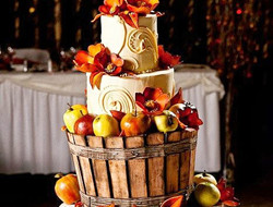 秋味儿浓的婚礼蛋糕 浪漫秋季