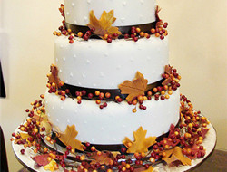 秋季婚礼蛋糕 浪漫黄色蛋糕