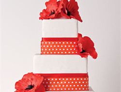 纯净色彩 简洁图案婚礼蛋糕