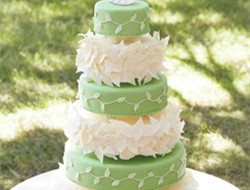 薄荷绿清新婚礼蛋糕